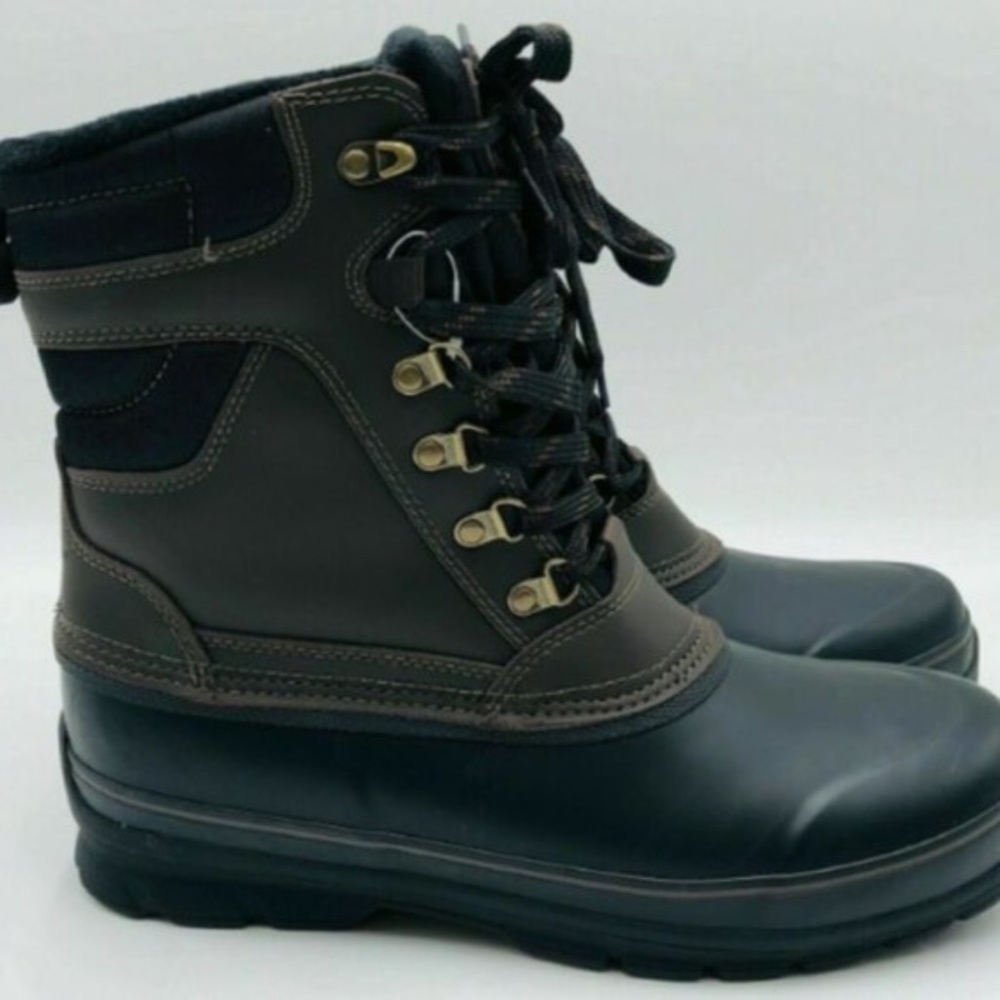 NEW KHOMBU BROWN KENNY DUCK WEATHERPROOF BOOTS NIB